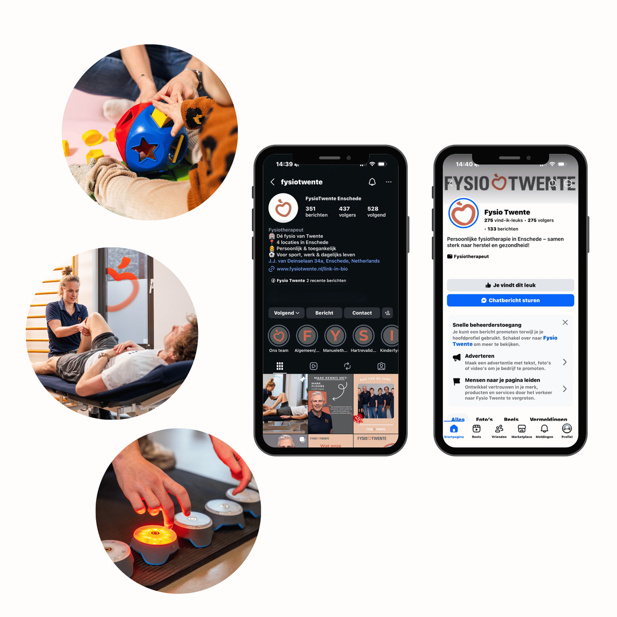 Social media, Facebook, Instagram, FysioTwente
